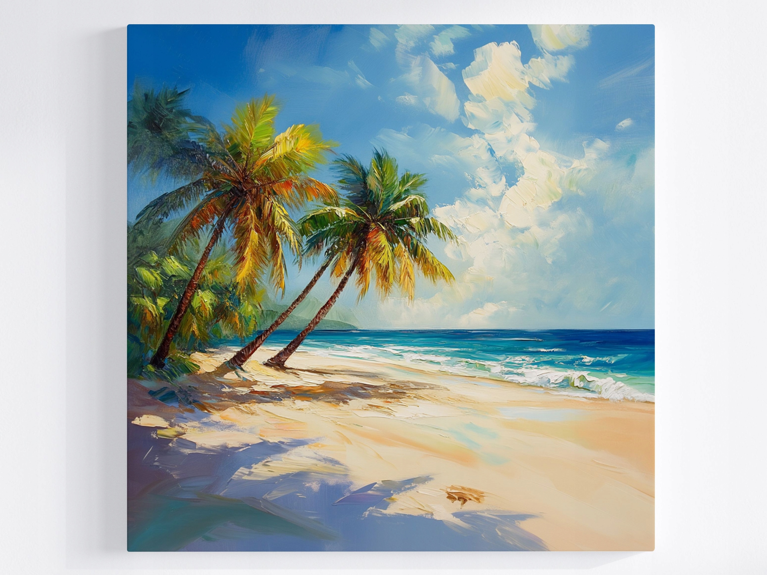 Obraz Na Plátně Canvas Exotická Krajina Pláž Tropy Palmy Oceán 80x80
