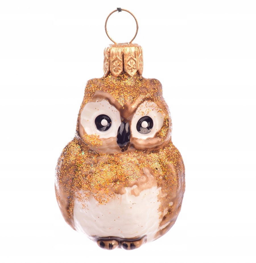 

Bombka szklana figurka sowa z dużymi oczami