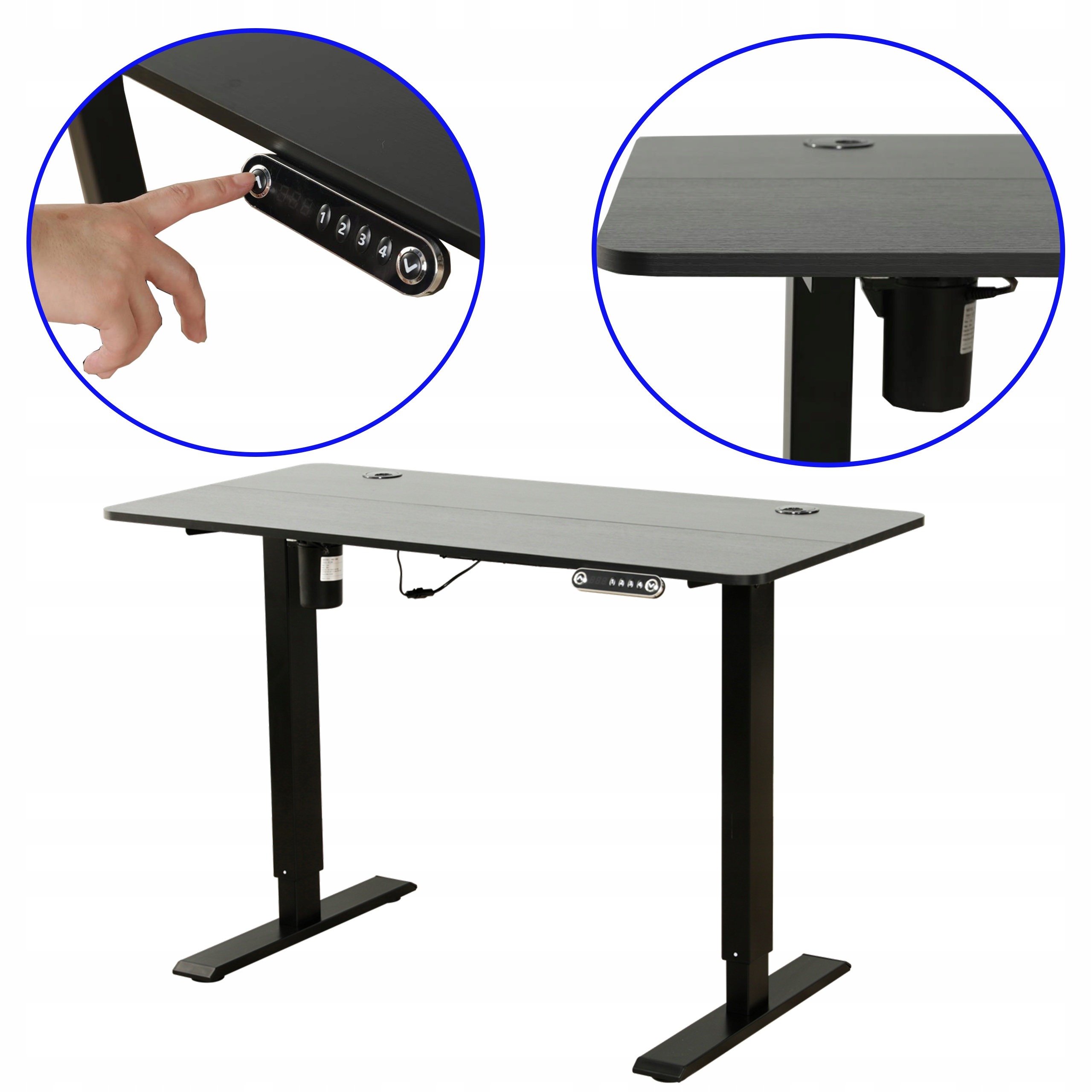 Písací Stôl S Nastaviteľnou Výškou, elektricky zdvíhateľný, rovný, 120 x 60 cm