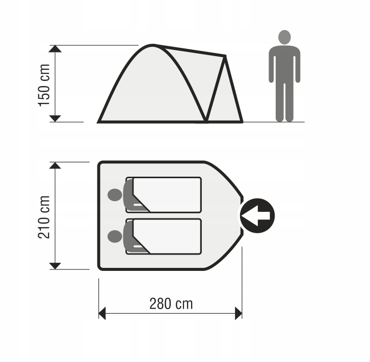 NAMIOT KARPIOWY Z TROPIKIEM 280x210x150 KONGER Marka Konger