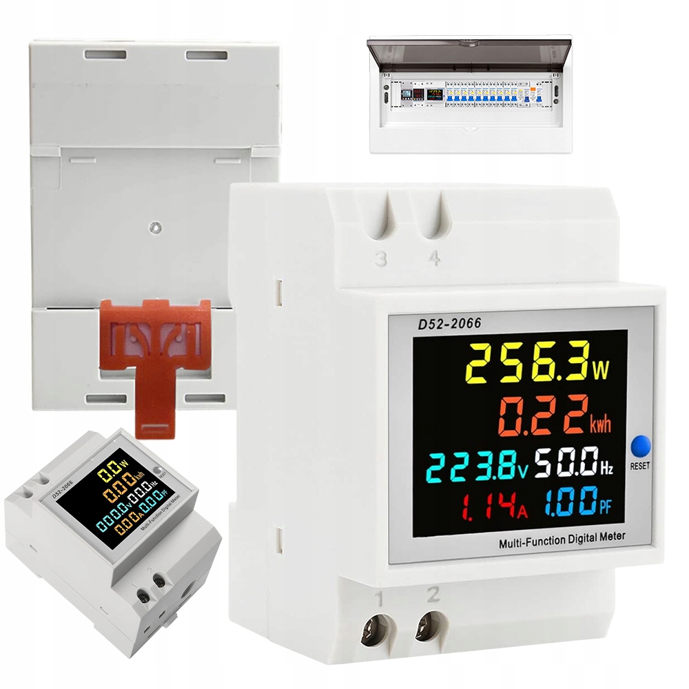 Din Rail Digitální LCD Měřič Energie Pro Domácí Instalace