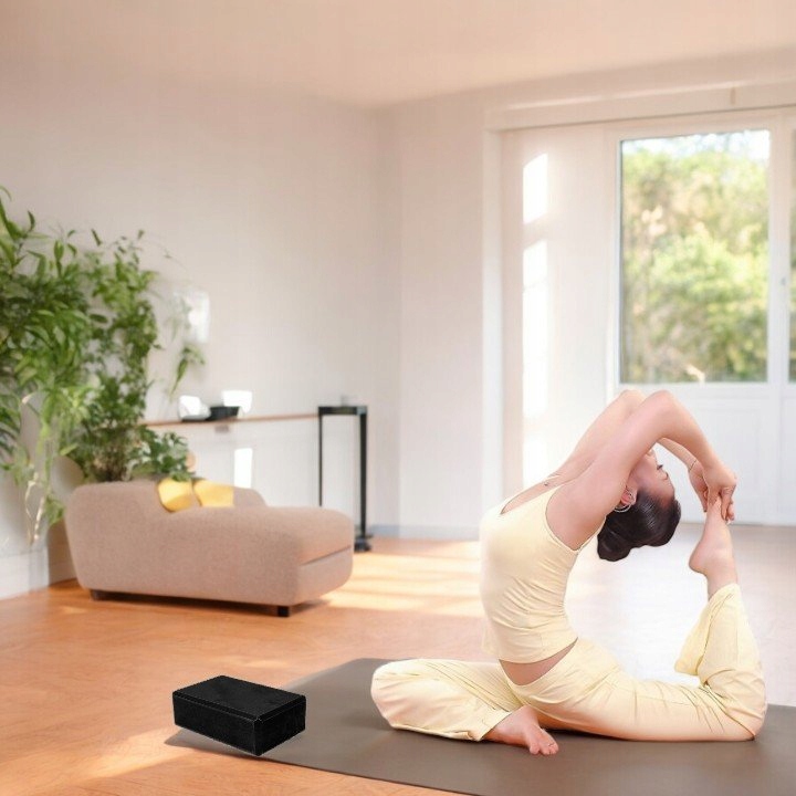 BLOK DO JOGI ĆWICZEŃ KOSTKA KLOCEK YOGA Kolor czarny