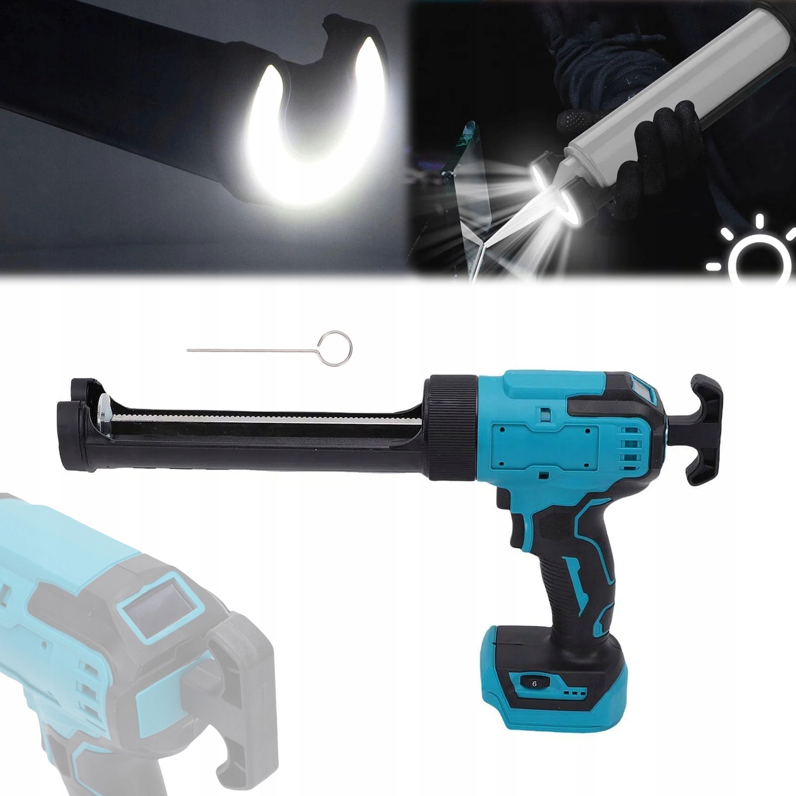 Pistole Na Vytlačování Hmoty Silikonového Lepidla, Automatická, Pro Makita Nová