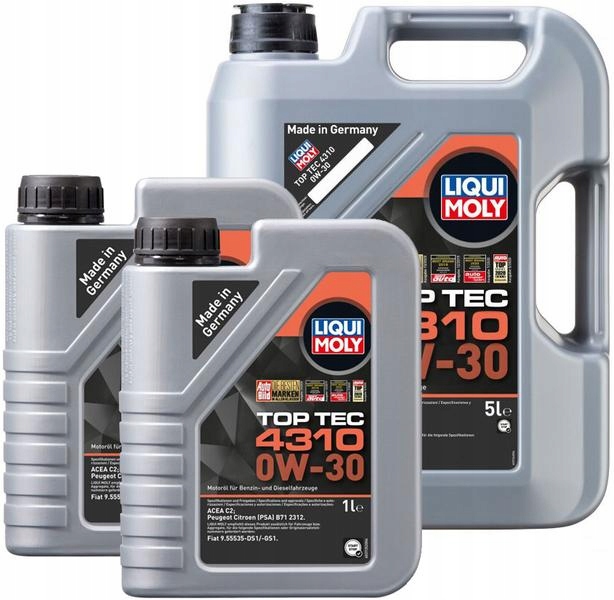 LIQUI MOLY TOP TEC 4310 0W30 C2 PSA B71 2312 7L Pojemność opakowania 1 l