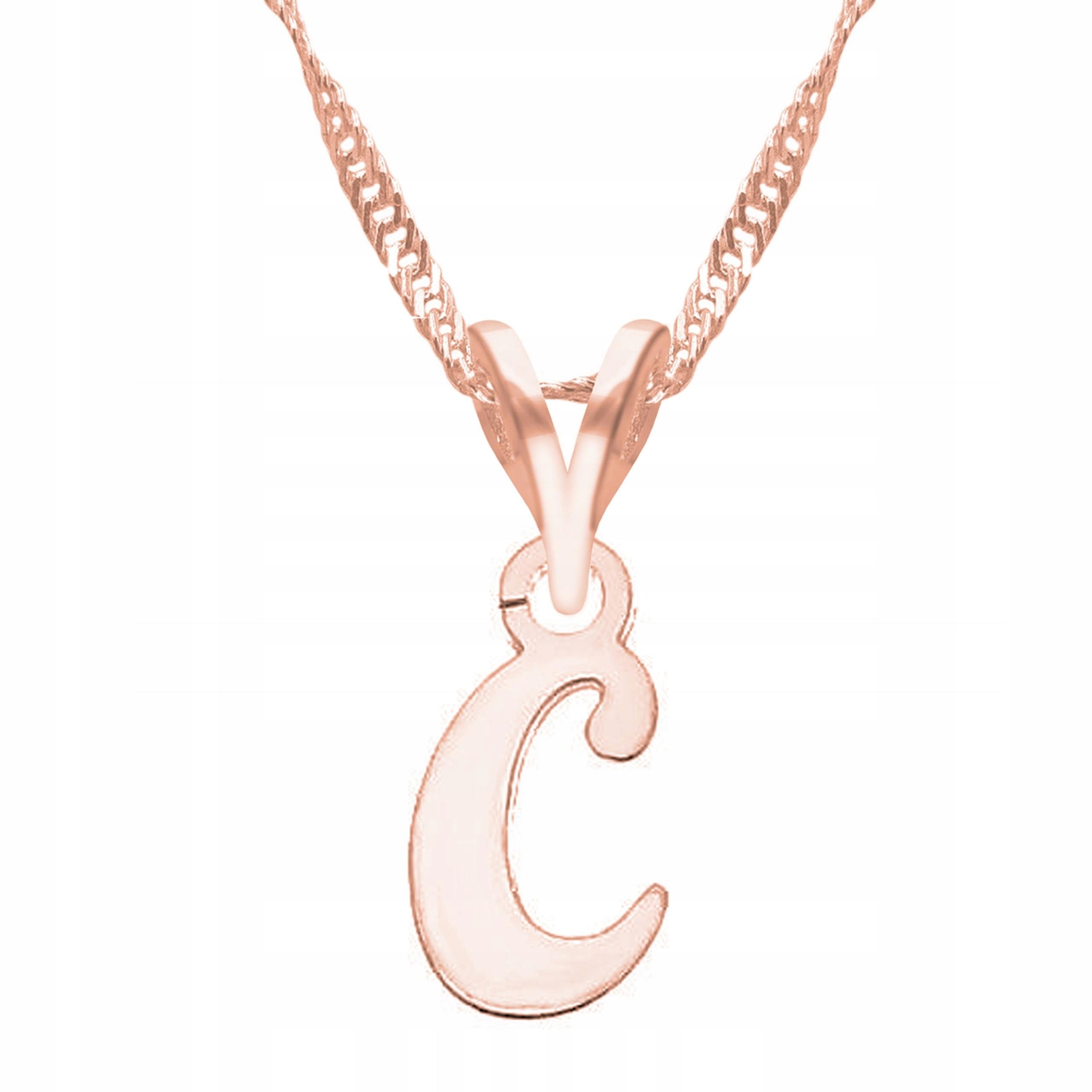 Pozlacený náhrdelník s písmenkem Iniciál Písmeno Iniciál C Stříbro 925