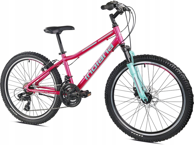 Rower młodzieżowy Indiana Roxy Jr 24 cale dla dziewczynki Różowo-miętowy