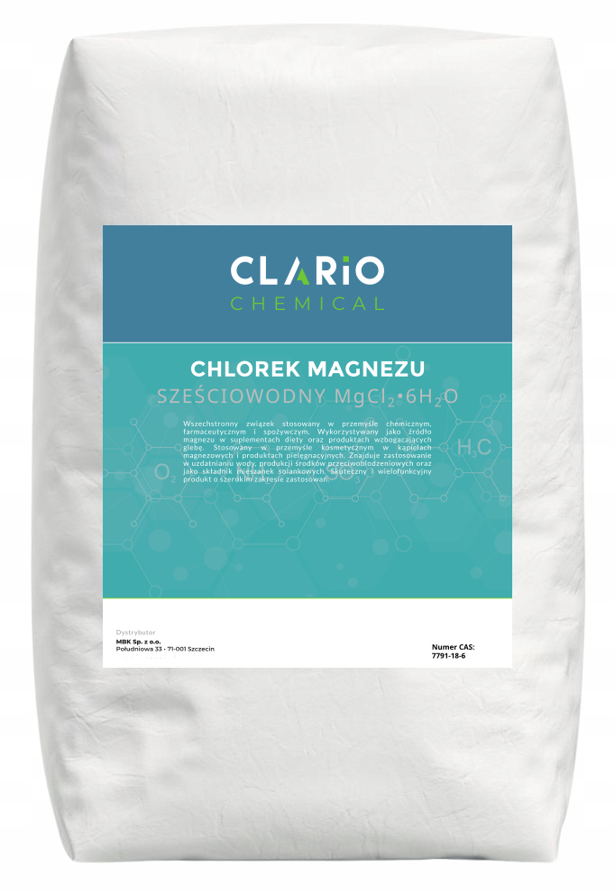 Chlorek magnezu sześciowodny Clario Chemical 25kg