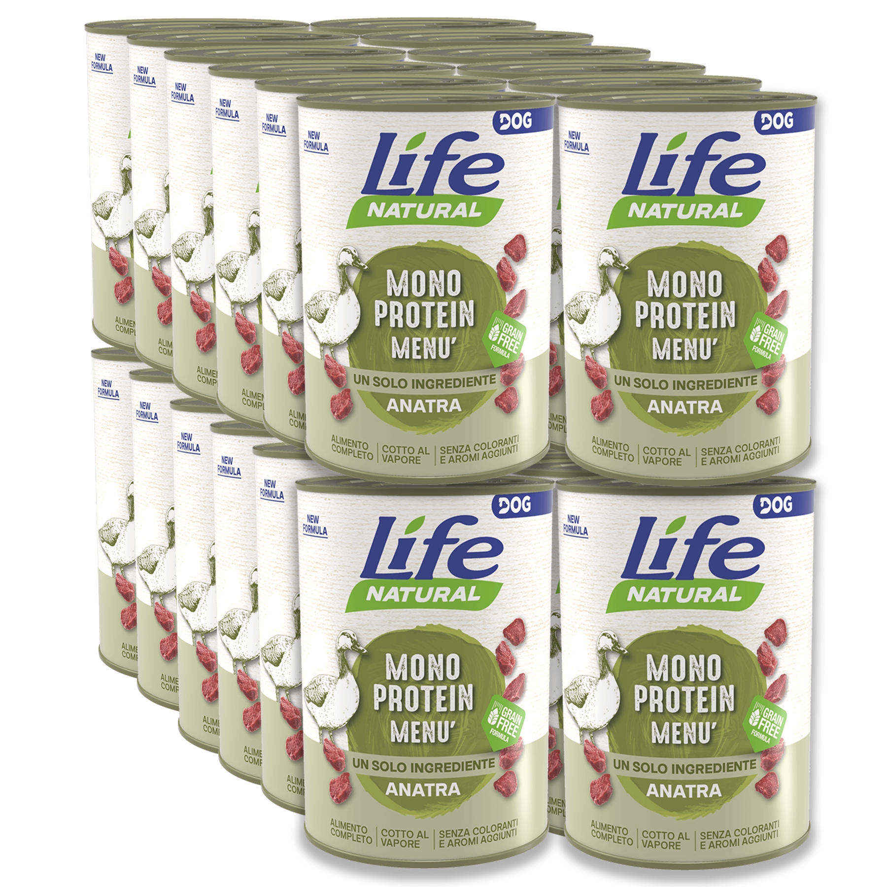 Life Dog Monoprotein Krmivo pro psa konzerva 400 g Set 24 x 400 g Kachna