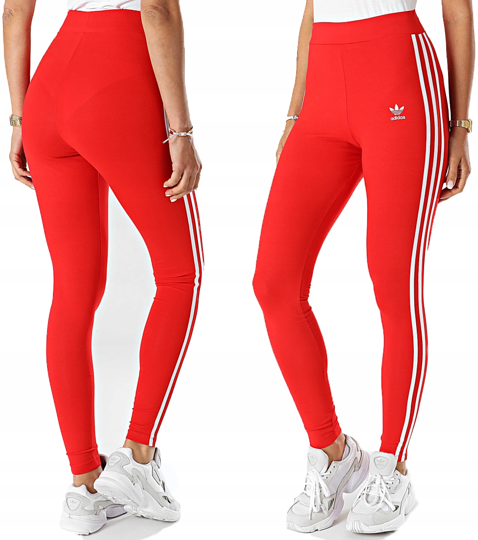 Dámské sportovní legíny Adidas Originals 3 pruhy červené 32 Xs