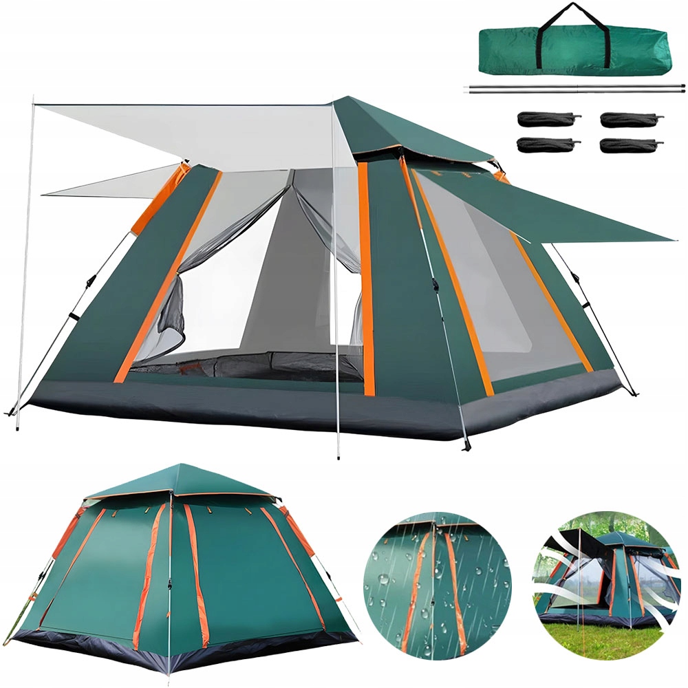 Stan turistický stan pro 3-4 osob, voděodolný, automatický s okny