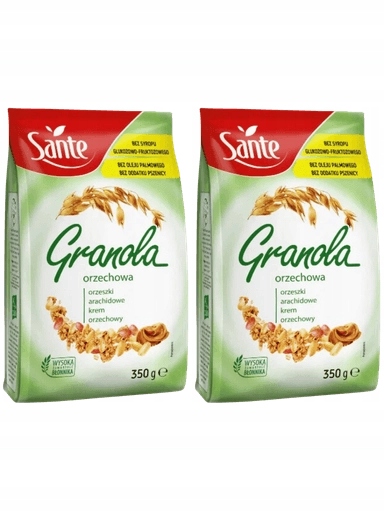 Levně 3x Sante Granola Ořechová Archaidové oříšky Ořechový krém 2x350g