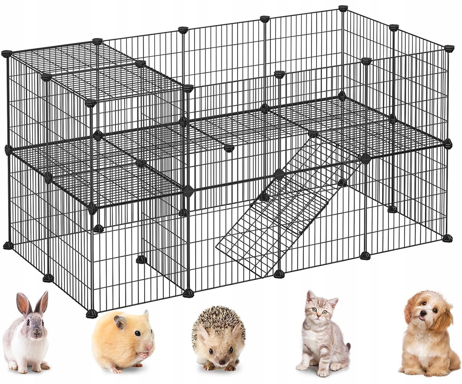 Klatka Kojec Wybieg Zagroda Dla Królików Małych Zwierząt 2-poziomowy kojec