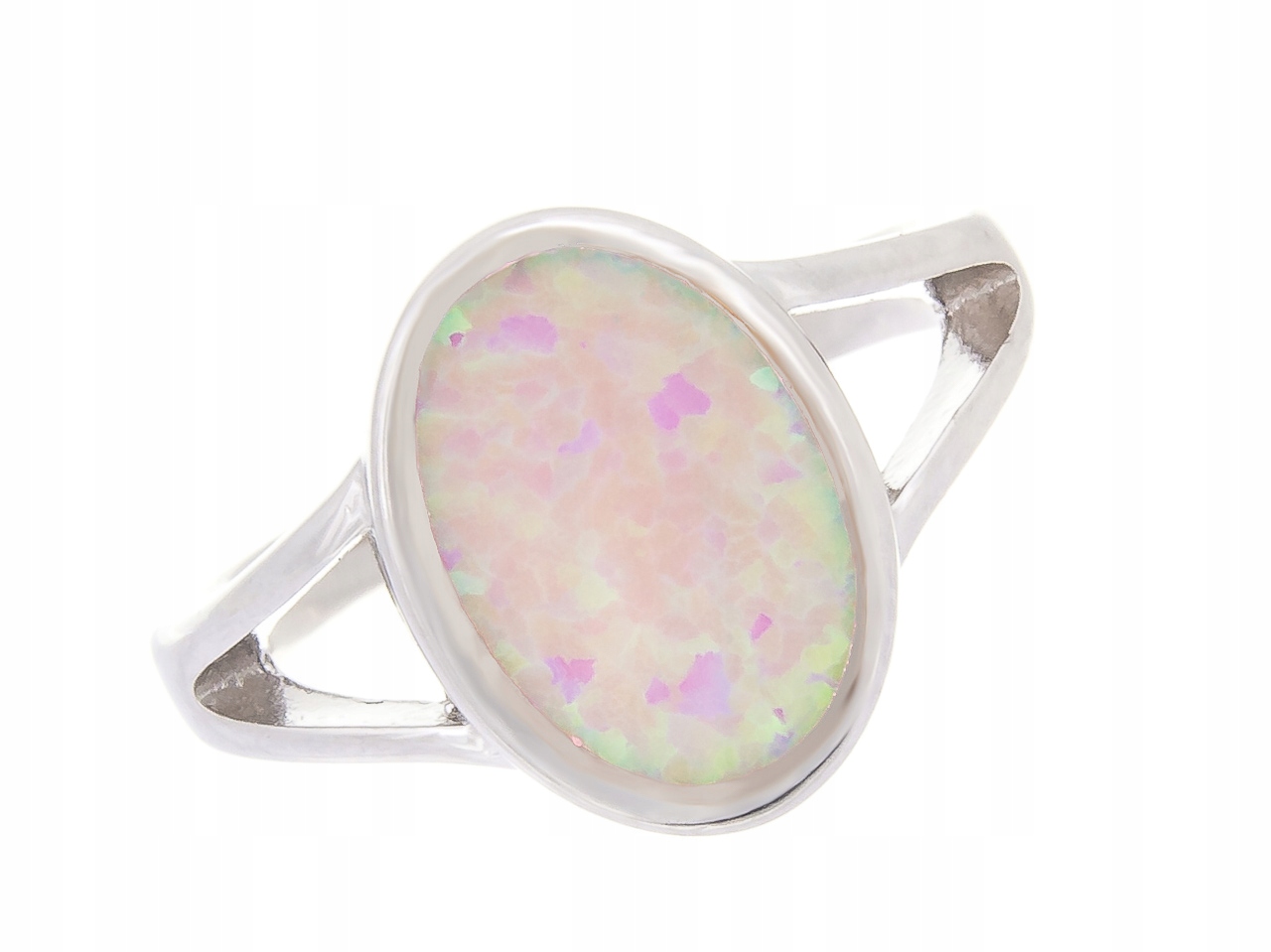 Vel Stříbrný Prstýnek 0,14 S Opálem 13 MM Dárek