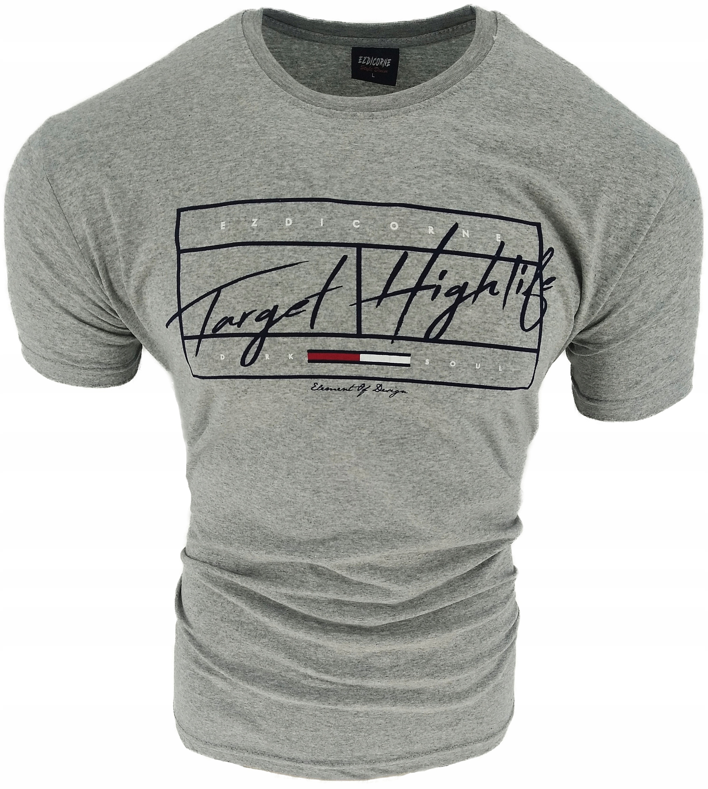 KOSZULKA MĘSKA T-SHIRT MĘSKI TARGET HIGH SZARA XXL