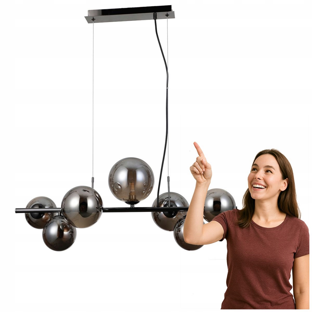 Závesná lampa Canello PND-406007-7A-BCR Italux