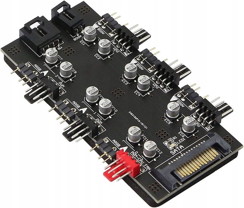 

Hub Rozdzielacz Sata Pwm aRGB 6x wentylatorów