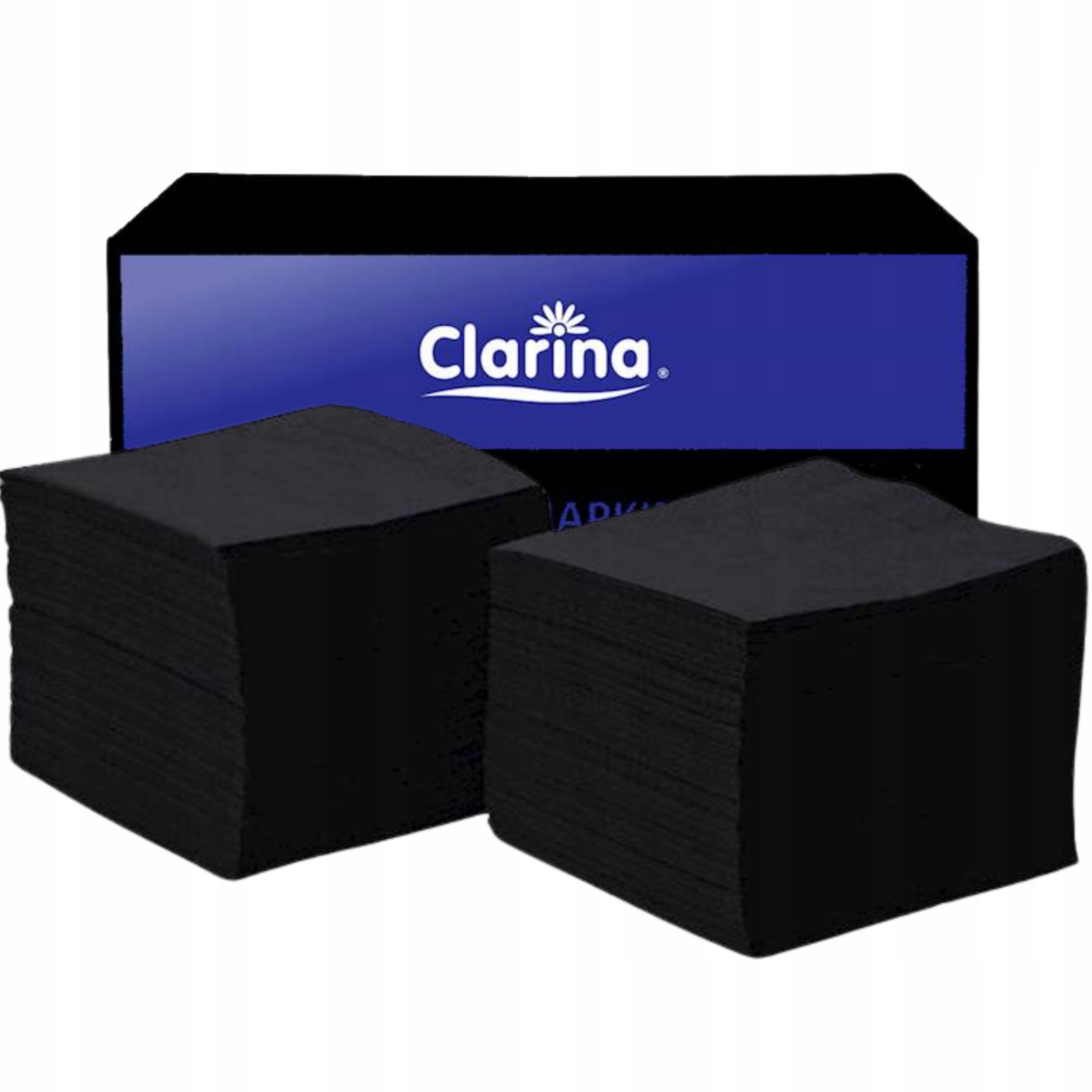 Czarne Serwetki koktajlowe kwadratowe Clarina 24x24cm 200 szt barmańskie Stan opakowania oryginalne