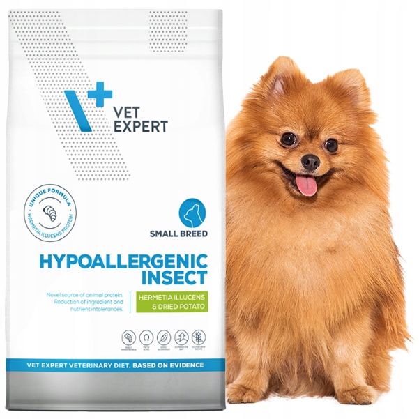 Vet Expert Hypoallergenic Insect karma z owadów psy małych ras 8kg