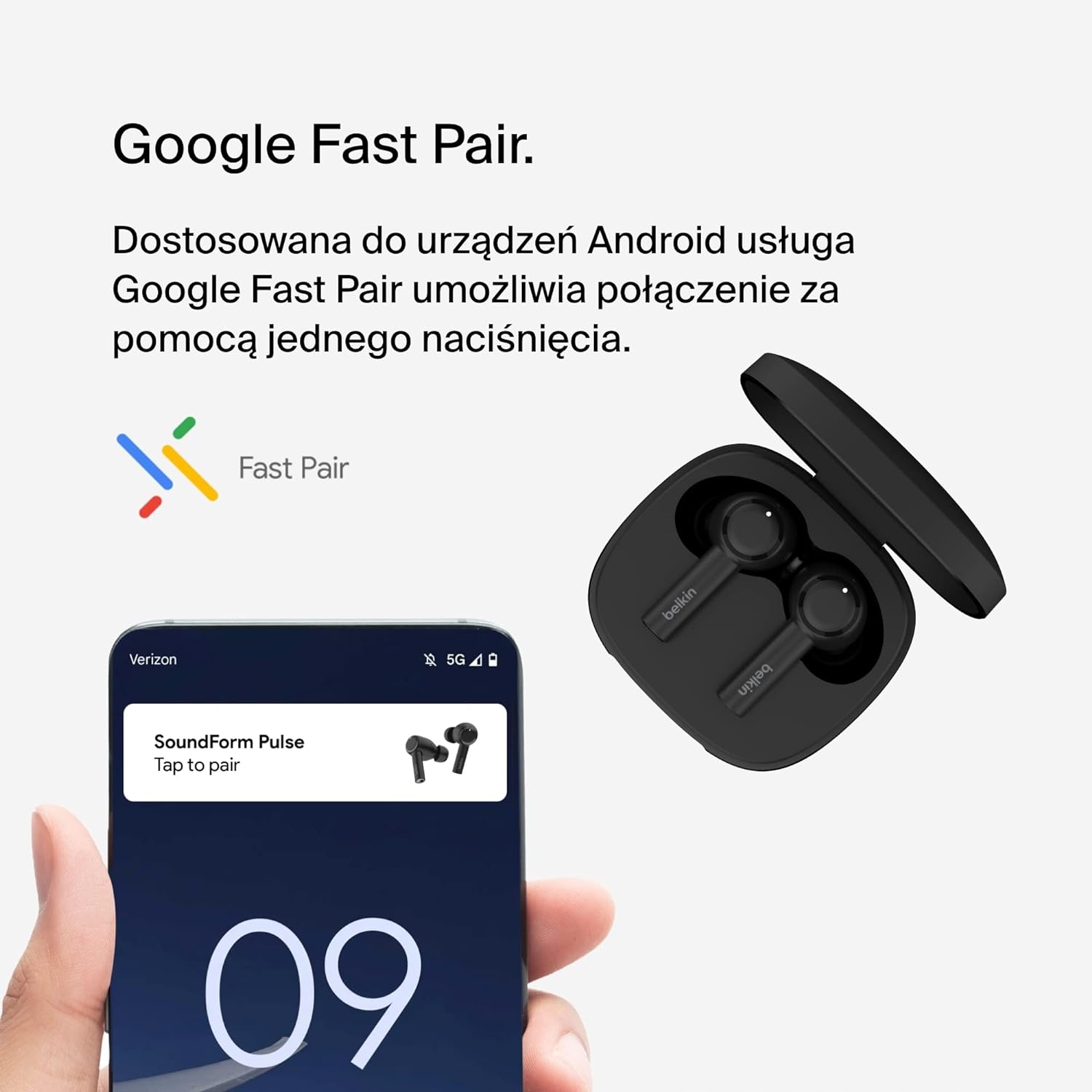 Zestaw słuchawkowy Belkin SoundForm Pulse Model AUC007btBLK