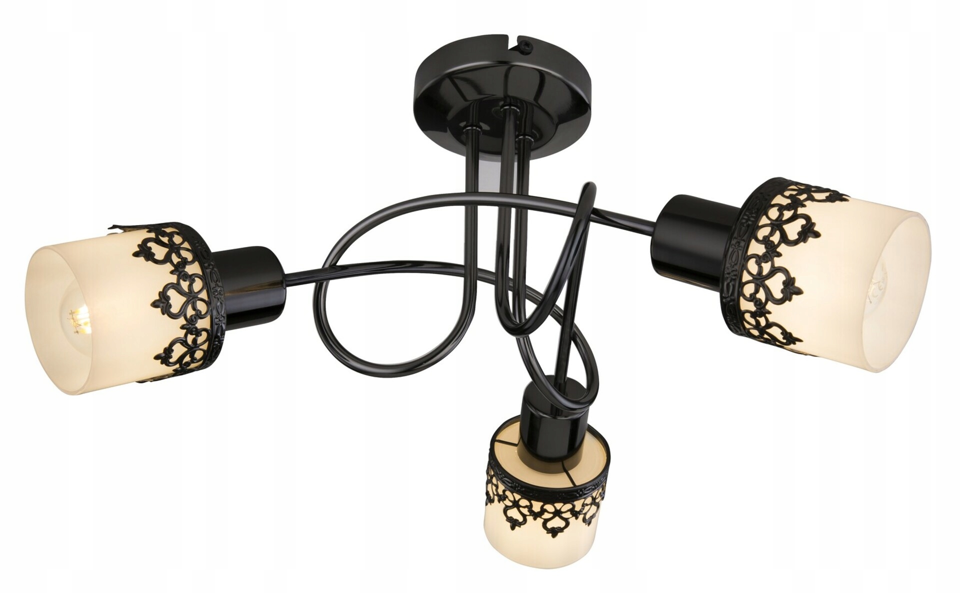 Rabalux Lacey 5343 bodové svítidlo 3xE14 černá, otočné hlavice, dekor krajk