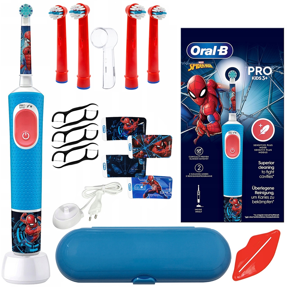 Szczoteczka Elektryczna Dla Dzieci Oral-b Vitality Spiderman Etui Dodatki
