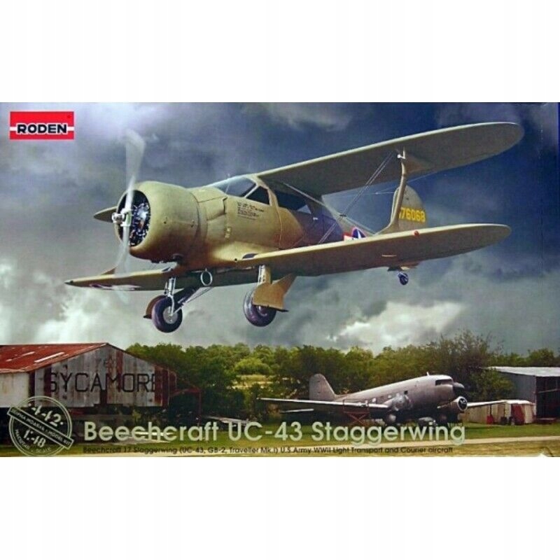 Roden 442 Beecchraft UC-43 Staggerwing Model 1:48
