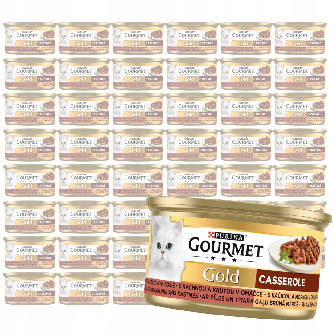 Levně Purina Gourmet Gold Casserole 48x85g Mokré Krmivo Pro Kočky Krůta