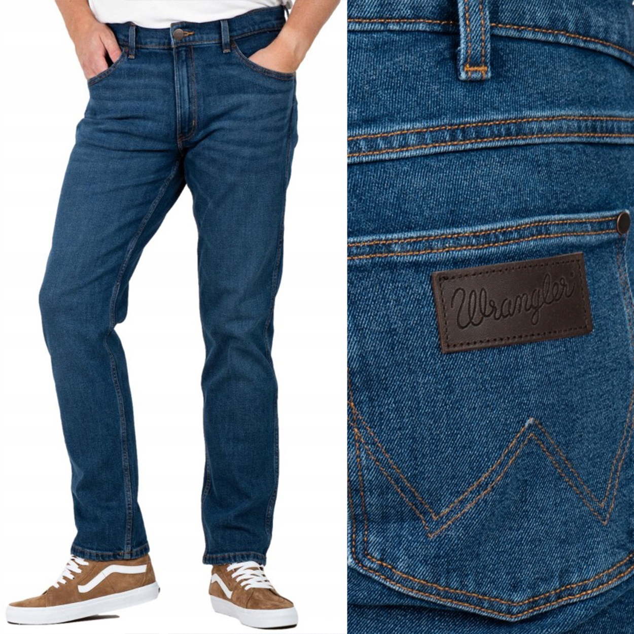 Wrangler Greensboro Louie Louie Jednoduché Tmavé Džínové Kalhoty W31 L32
