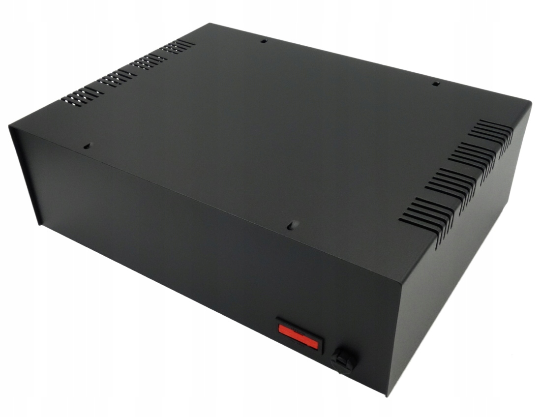 Obudowa metalowa T262 Czarna z bezpiecznikiem 260x190x80mm