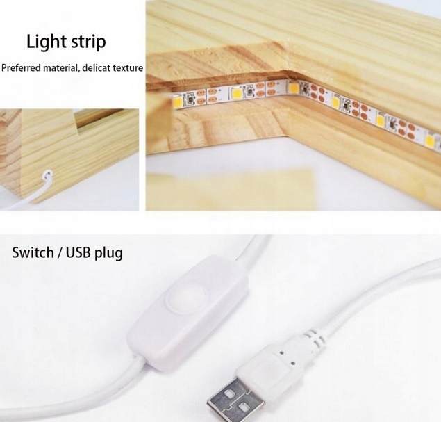 Lampka nocna LED drewno Łapa psa HIT Głębokość produktu 3 cm