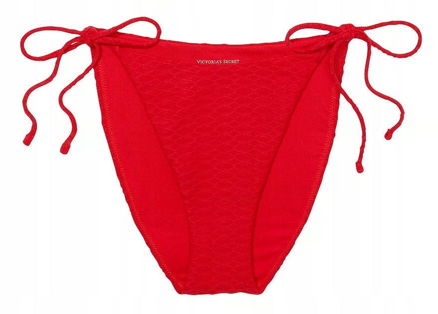 Plavkové kalhotky Victoria's Secret se zavazováním, červené, M