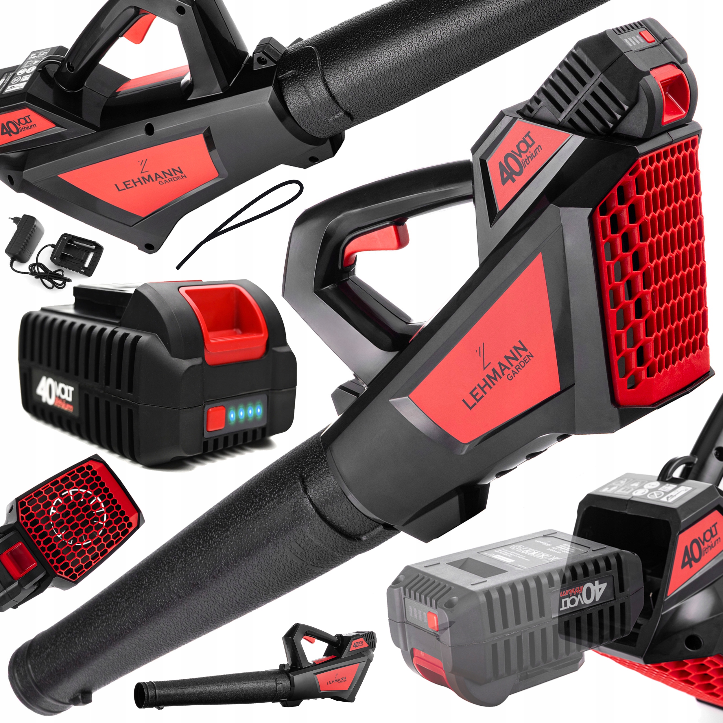 Akumulátorový Fúkač Lístia, Záhradný, Na Sneh, Silný, Sada 40V Batéria