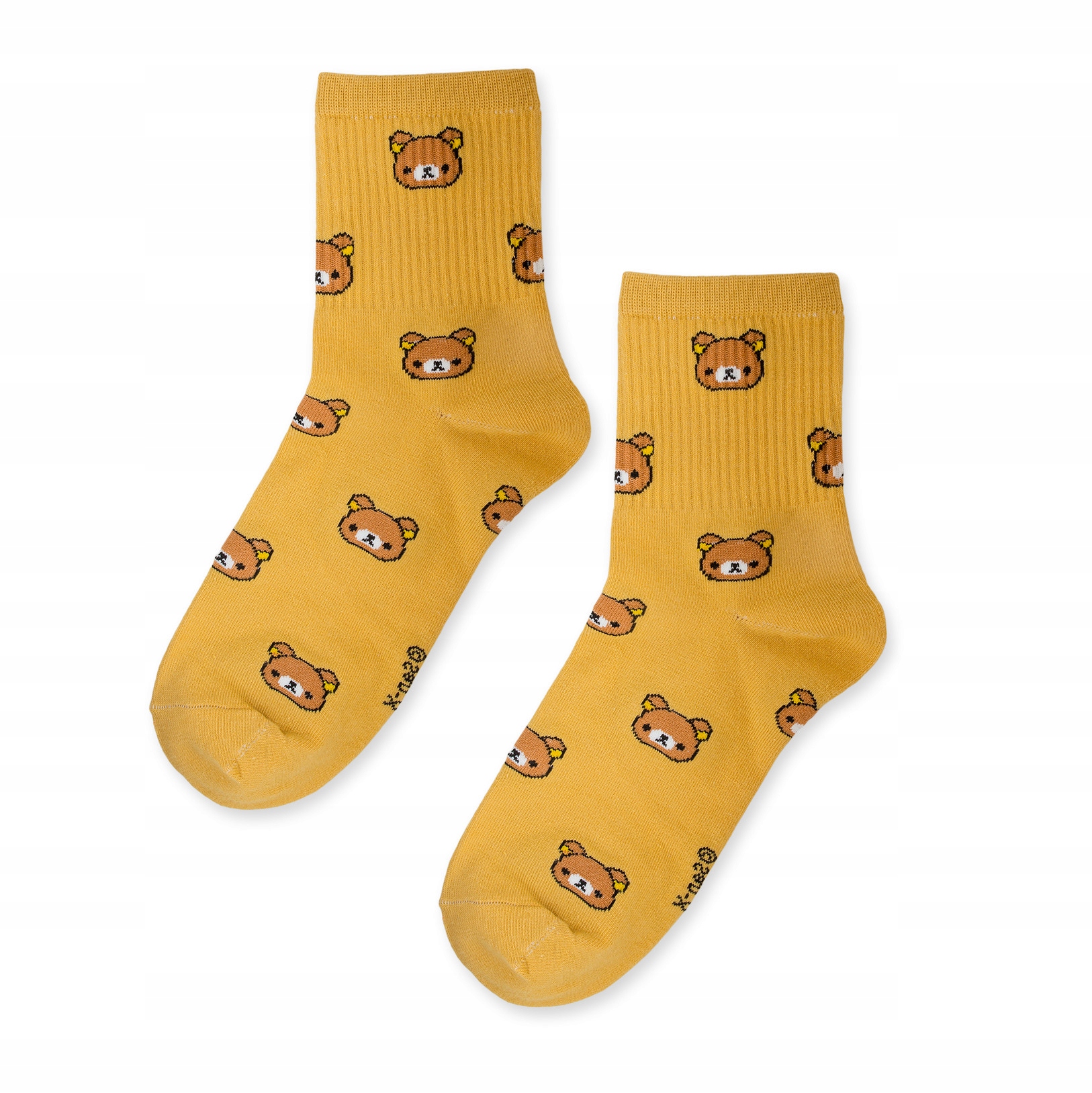 

Skarpetki Unisex Musztardowe Śmieszne Miś Misiu