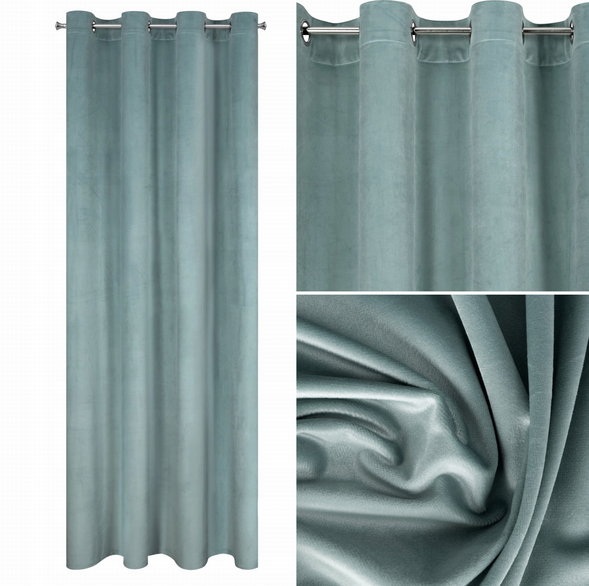 

Zasłona Velvet 140x250 Przelotki Melanie szałwia