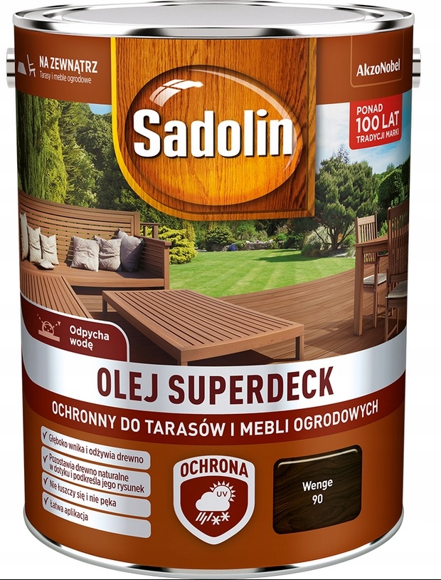 Sadolin Superdeck- olej do drewna, wenge, 5l-Zdjęcie-0