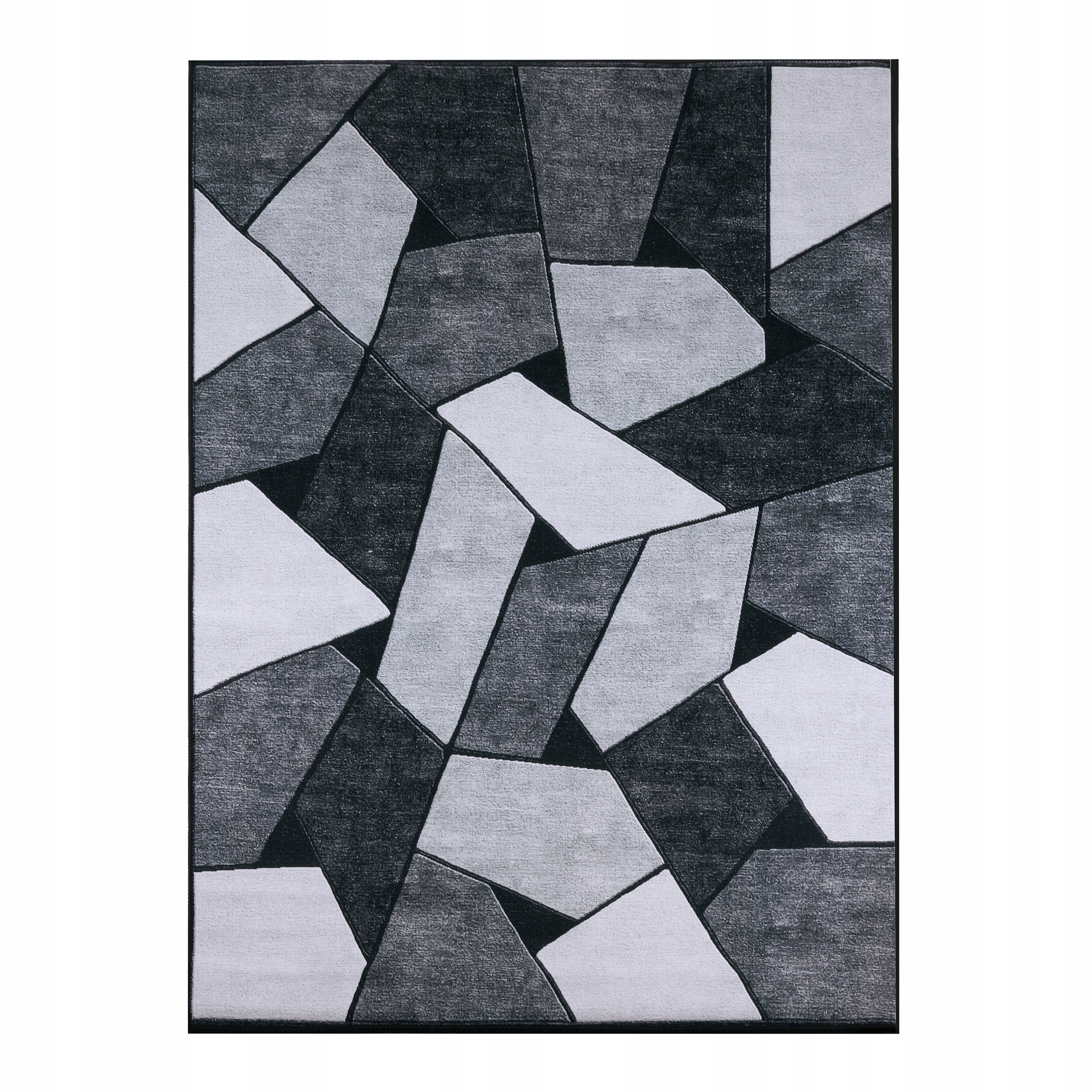 Koberec Šedý 200X300 Do Obývacího Pokoje Moderní Geometrický Protiskluzový Bcf