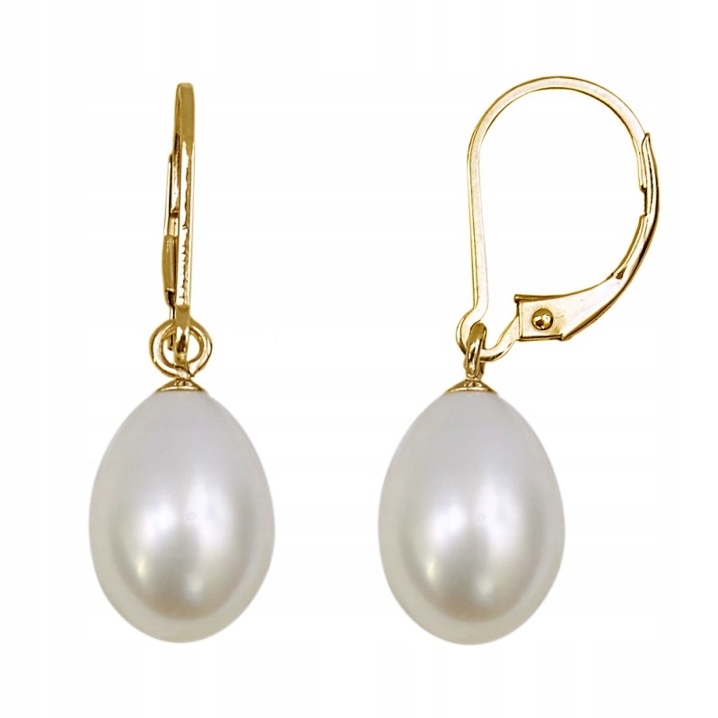 Zlaté Náušnice S Pravými Perlami