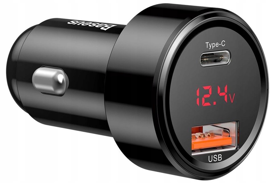 Baseus Ładowarka Samochodowa Quick Charge 2x USB USB-C PD 45W do Samochodu Prąd wyjściowy 6000 mA