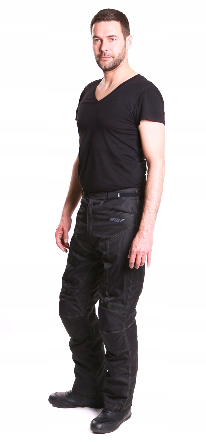 WOLF TEKSTYLNE SPODNIE MOTOCYKLOWE Z PODPINKĄ BLADE BLACK 2XL Rozmiar XXL