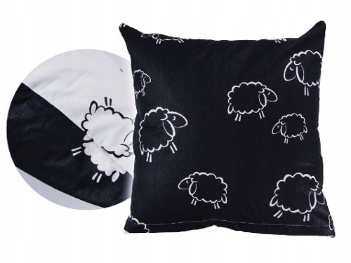 

Poszewka Baranki 40x40 bawełna wz. czarno-białe