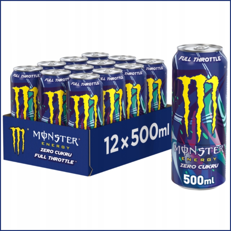 Levně 12 x Monster Energy Full Throttle Zero Energetický nápoj Energetický 500 ml