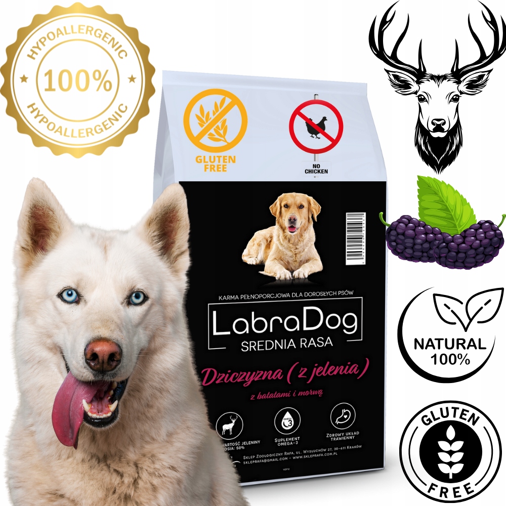 Levně LabraDog Superfood Hypoalergenní zvěřina z jelena na alergie 2kg