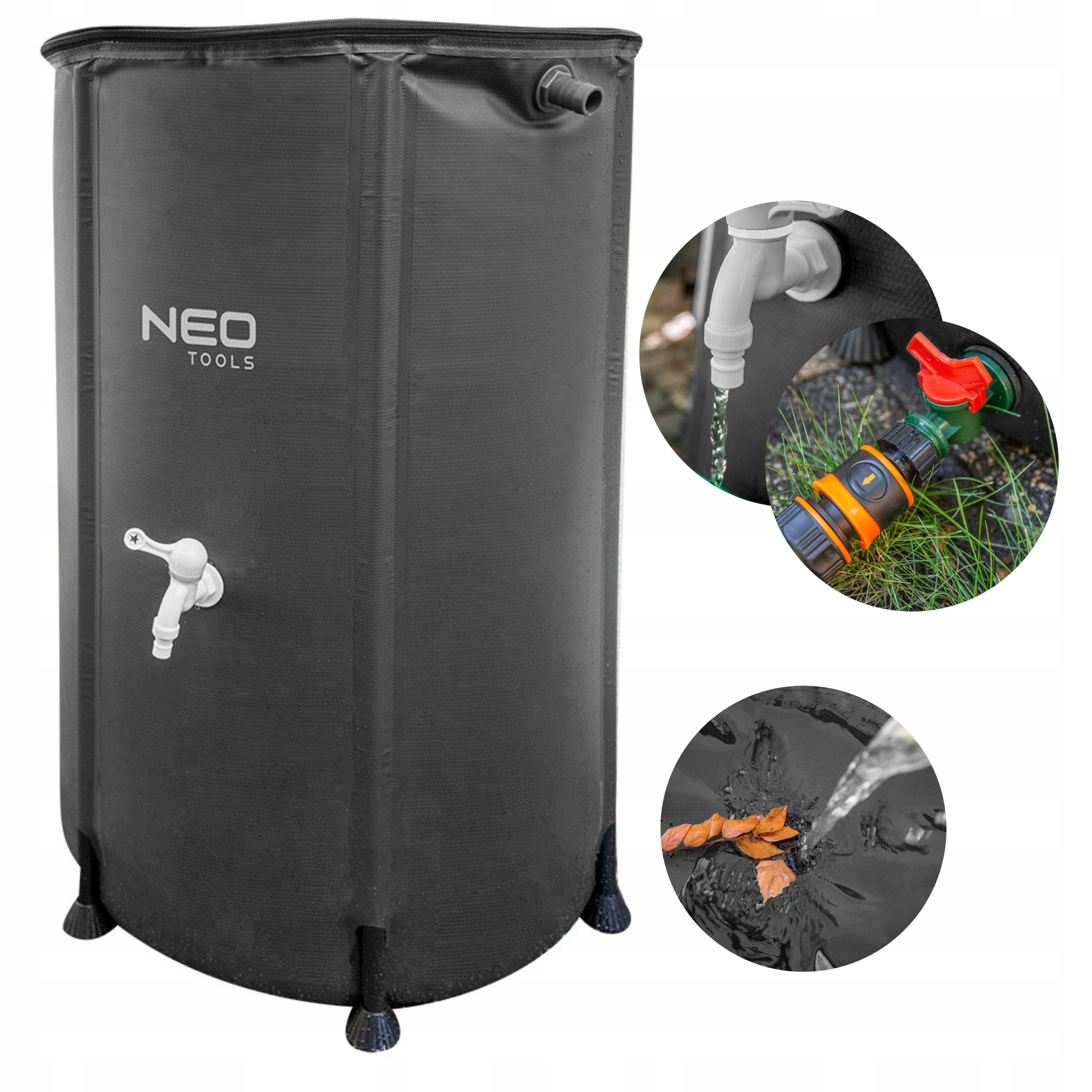 NEO ZBIORNIK NA DESZCZÓWKĘ WODĘ 250L PVC SKŁADANY