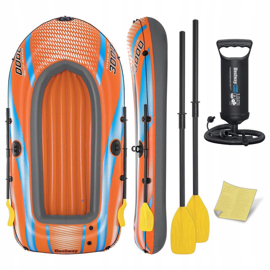 Bestway Ponton Kondor 3000 246 x 122 cm wiosła pompka EAN (GTIN) 6941607332498