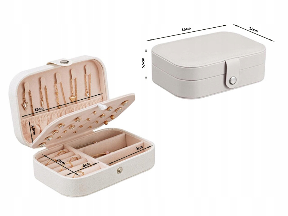 SZKATUŁKA ORGANIZER KASETKA KUFEREK NA BIŻUTERIĘ Kolor dominujący wielokolorowy