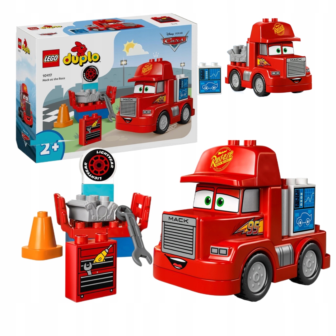 Lego Duplo 10417 Maniek na závodě Auta Disney Pixar 2+ Sada pro děti