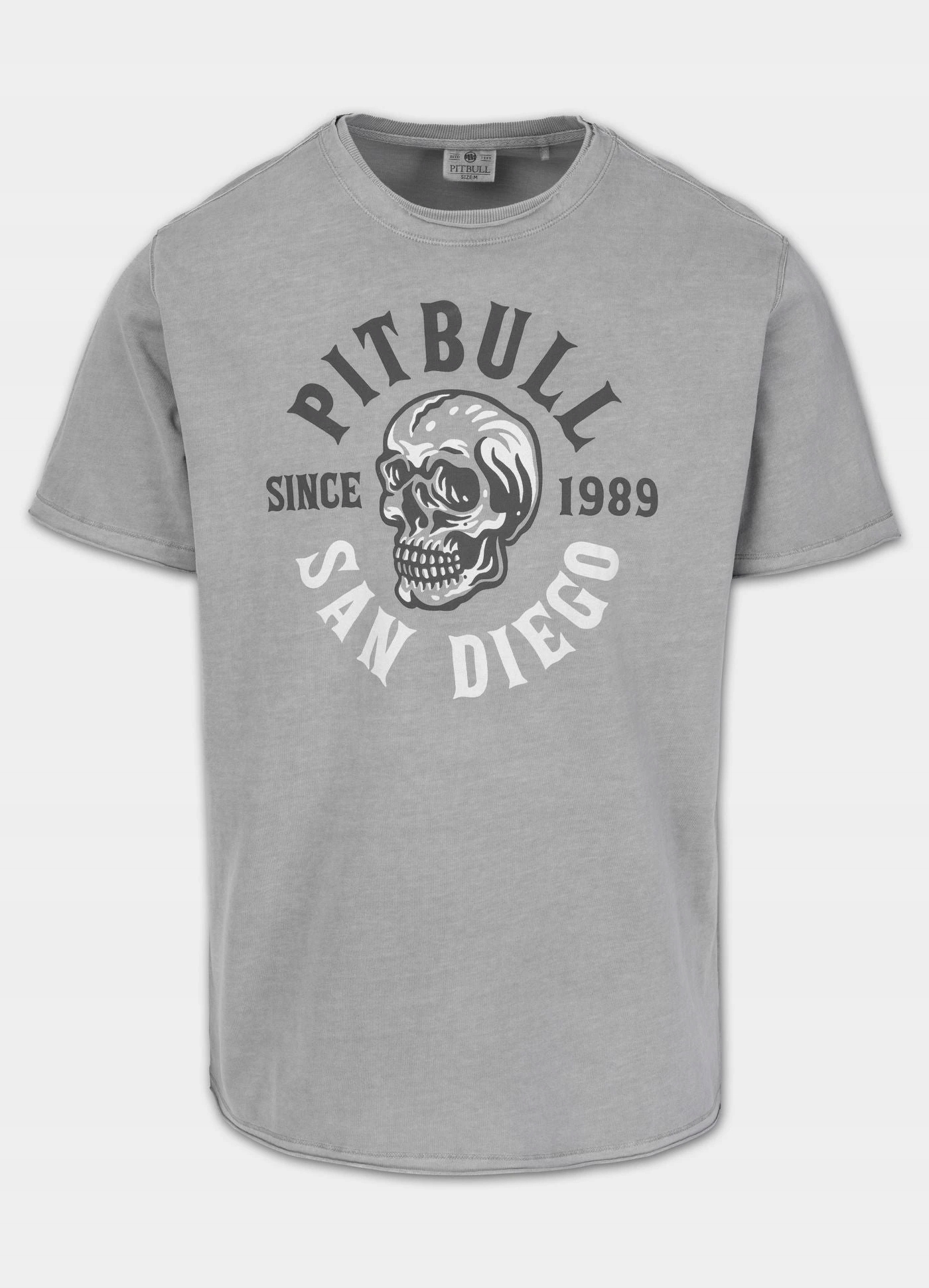 PitBull West Coast Triko Skull Logo šedé Pwc_ptskulllogo_wgrey 20002181