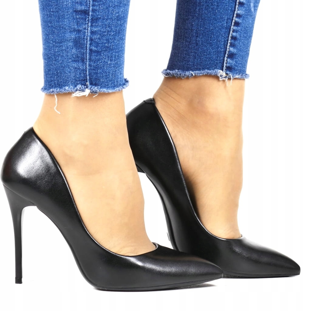 Dámské vysoké lodičky Černé Matné Velmi Elegantní a Boty Nové