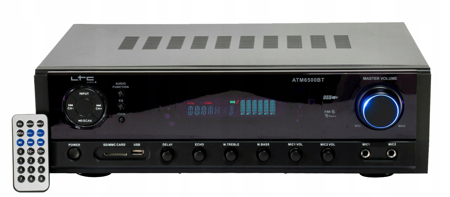 KOLUMNY GŁOŚNIKOWE AMPLITUNER BLUETOOTH RADIO USB Liczba kolumn w zestawie 2