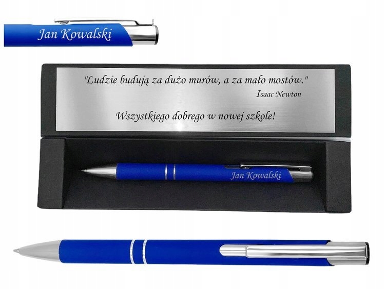 

Długopis z Grawerem w pudełku tabliczka dedykacja
